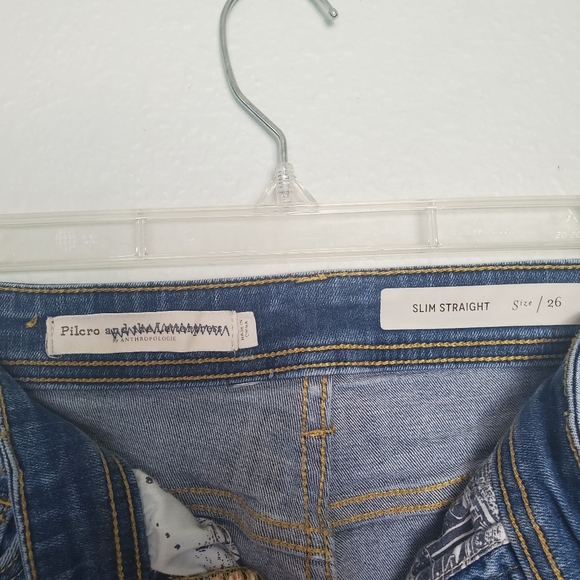 Anthropologie Pilcro & the Letterpress Slim Straight Jeans Size 26 - Picture 8 of 9